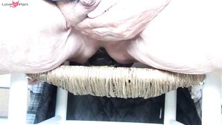 Big-Assed MILF Anal Play with an Enormous Dildo