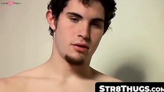 Hunter's Hot Straight Guy Solo Jack Off & Big Load