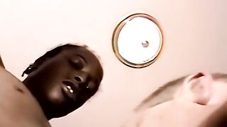 Black Amateur Teen Throat-Fucked by Older White Guy