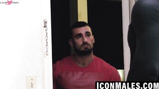 3 Hairy Muscle Studs Share Anal Pleasures In Raw Threesom