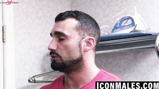 3 Hairy Muscle Studs Share Anal Pleasures In Raw Threesom