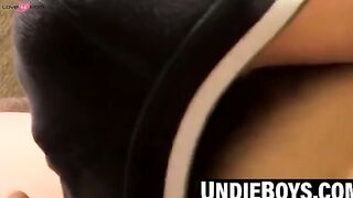 Twink's Hot Underwear Jerk-Off Session Ending In A Massive Load