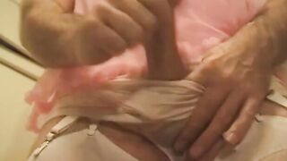 Hot MILF Dyanne Jo Fucks Herself with Vibrator in Fishnet Stockings
