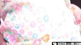 Step-Sister Rides Brother Hard And Fast For A Big Creampie In Her Pussy (18+)