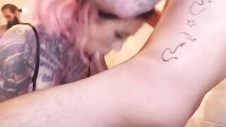 Tatted-Up Bombshell Gives A Wild Pole Dance & Striptease Performance