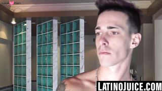 Ink-Stained Hunk's Solo Jackoff Session - Big Load on Gloryhole Wall