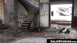 Abandoned Building Hook-Up - Horny Couple Fucked By Delivery Stud