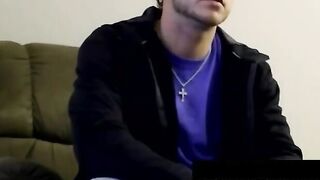 Inked thug gets cock worshipped by fat cum addict
