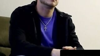 Inked thug gets cock worshipped by fat cum addict