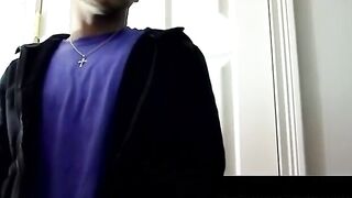 Inked thug gets cock worshipped by fat cum addict