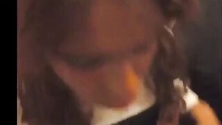 Crossdresser Gets Cummed On After Sucking Cock