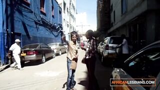 Young african amateur girls having lesbo sex into the toilets
