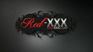 Red XXX lets Lucy Gresty plowed her with a strap-on