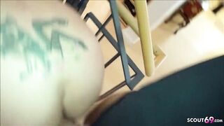 Thin German Cougar Fucked by Friend of her Son on