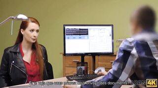 LOAN4K Une rousse sï¿½duisante veut une clinique vï¿½tï¿½rinaire et sait comment l'obtenir