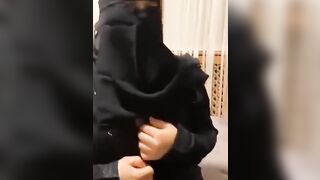 Screwed two niqab