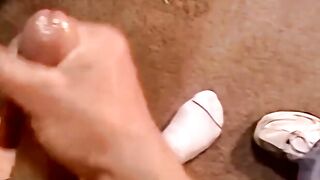 JoeSchmoeXXX.com - Bald hunky amateur masturbates and cums on mature gay's face with
