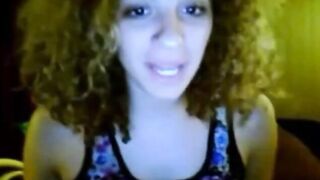 Ebony Beauty Strips on Webcam