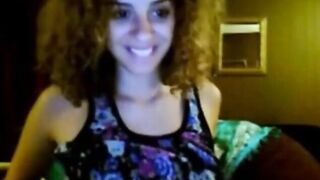 Ebony Beauty Strips on Webcam
