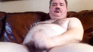 Bearded Daddy Jacks Off