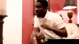 Horny studs drain BBC dude with dual mouth milking