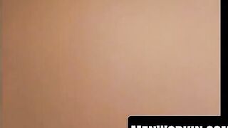 Bearded gay man fingers his ass while masturbating