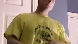 JoeSchmoeXXX.com - Horny and muscular guy wanks off huge dick until he cums a lot wit
