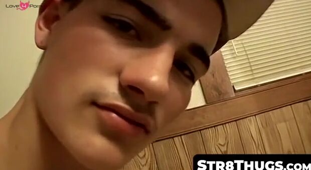 Str8Thugs.com - Solo masturbation with horny amateur's fleshlight fucking and cum fes