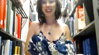 Naked in the Library - Public Flashing Webcam Show