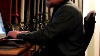 Bearded Daddy Strokes His Cock Solo