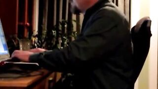 Bearded Daddy Strokes His Cock Solo