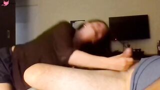 Mature MILF Films Herself Giving Blowjob to Her Man