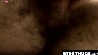 Str8Thugs.com - Young straight thug's fleshlight-assisted hairy cock stroking and cum