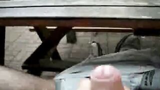 Big Cock Self-Suck Outdoors