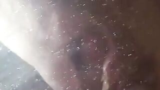 Long Nails, Big Tits Mature Russian's Cock Play & Blowjob in Shower