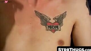 Str8Thugs.com - Straight thugs Alexxx and Atreyu's smoking hot mutual cock stroking c