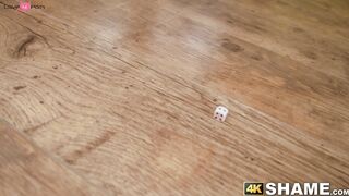 Short haired MILF Viki Ray bounces on someone elses cock on the couch