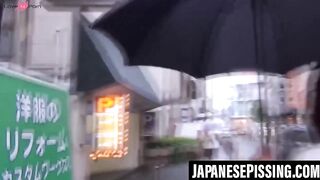Asian girl challenges herself to see how long she can hold it