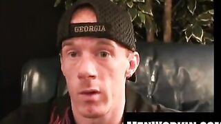 Older punk tugs his hard shaft until he explodes