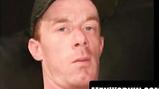 Older punk tugs his hard shaft until he explodes
