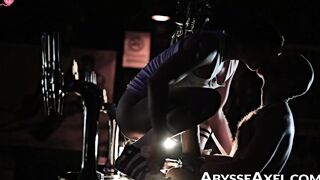 Hardcore anal fucking with gigantic toys by lustful Axel Abysse and masked Cagedjock