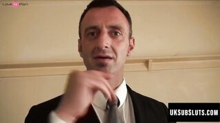 UKSubSluts.com - Honesty Calliaro's hot wax torment during master fuck