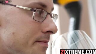 Granny Szuzanne bounces wild on young shaft like a pro whore