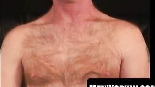 Mustached mature strokes until he erupts with cum