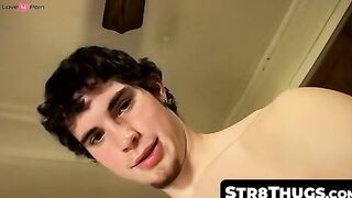 Str8Thugs.com - Straight amateur's solo hard dick stroking and cum blasting masturbat