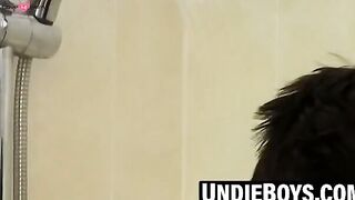 Jake Idol jerking massive cock through tight undies