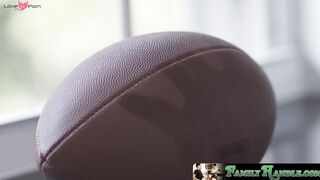 FamilyHandle.com - Natural tits babe Aria Kai gets pounded doggystyle by her horny st