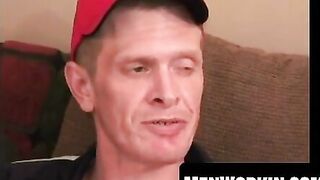 Old amateur enjoys stroking his cock on the couch