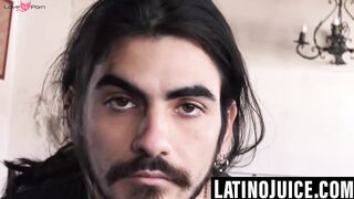 Hipster Emi cums hard from my dick pounding his raw ass