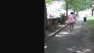 Sissy Crossdresser's Public Walk of Shame